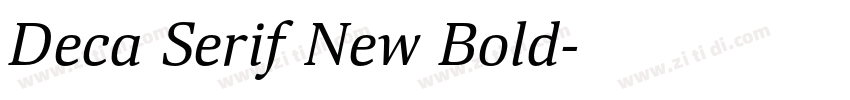 Deca Serif New Bold字体转换